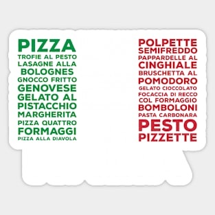 Italian Food Flag Italy Pasta Love Sticker